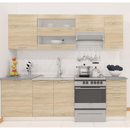 konyhabútor 2,4 m, tölgy sonoma / fehér, FABIANA