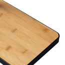 Törölközőtartó, fekete fém/bambusz, LABAV