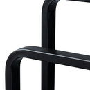 Törölközőtartó, fekete fém/bambusz, LABAV