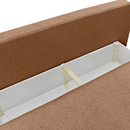 Kihúzható kanapé, barna melír, LAGO