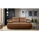 Kihúzható kanapé, barna melír, LAGO