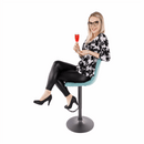 Bárszék, mentolos/fekete, LAHELA