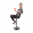 Bárszék, szürke/fekete, LAHELA