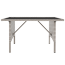 Kerti rattan szett, világosszürke, LALEN