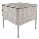 Kerti rattan szett, világosszürke, LALEN