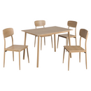 Étkezőgarnitúra 1+4, természetes tölgy, LAMIR