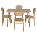Étkezőgarnitúra 1+4, természetes tölgy, LAMIR