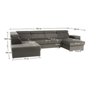 Ülőgarnitúra, szürkésbarna taupe, jobbos, LAMORA U