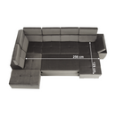 Ülőgarnitúra, szürkésbarna taupe, jobbos, LAMORA U