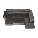 Ülőgarnitúra, szürkésbarna taupe, balos, LAMORA U