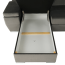 Ülőgarnitúra, szürkésbarna taupe, balos, LAMORA U