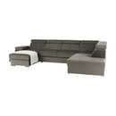 Ülőgarnitúra, szürkésbarna taupe, balos, LAMORA U