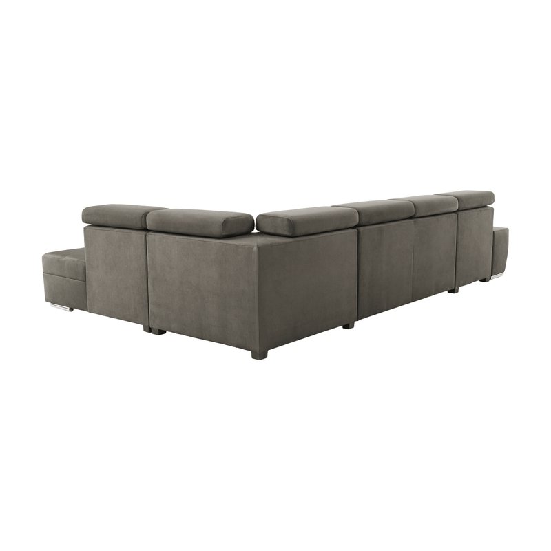Ülőgarnitúra, szürkésbarna taupe, balos, LAMORA U