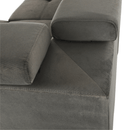 Ülőgarnitúra, szürkésbarna taupe, balos, LAMORA U