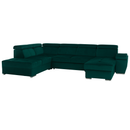 Ülőgarnitúra, smaragd, jobbos, LAMORA U