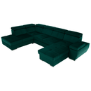 Ülőgarnitúra, smaragd, jobbos, LAMORA U