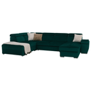 Ülőgarnitúra, smaragd, jobbos, LAMORA U