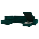 Ülőgarnitúra, smaragd, jobbos, LAMORA U