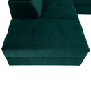 Ülőgarnitúra, smaragd, jobbos, LAMORA U