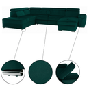 Ülőgarnitúra, smaragd, jobbos, LAMORA U