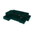 Ülőgarnitúra, smaragd, jobbos, LAMORA U