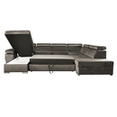 Ülőgarnitúra, szürkésbarna taupe, balos, LAMORA U