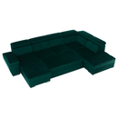 Ülőgarnitúra, smaragd, balos, LAMORA U