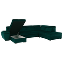 Ülőgarnitúra, smaragd, balos, LAMORA U