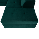 Ülőgarnitúra, smaragd, balos, LAMORA U