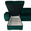 Ülőgarnitúra, smaragd, balos, LAMORA U