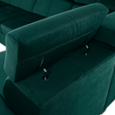 Ülőgarnitúra, smaragd, balos, LAMORA U