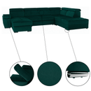 Ülőgarnitúra, smaragd, balos, LAMORA U