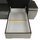 Ülőgarnitúra, szürkésbarna taupe, jobbos, LAMORA U