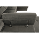 Ülőgarnitúra, szürkésbarna taupe, jobbos, LAMORA U