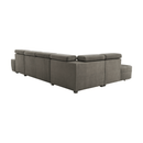 Ülőgarnitúra, szürkésbarna taupe, jobbos, LAMORA U