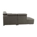 Ülőgarnitúra, szürkésbarna taupe, jobbos, LAMORA U
