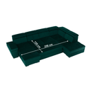 Ülőgarnitúra, smaragd, balos, LAMORA U