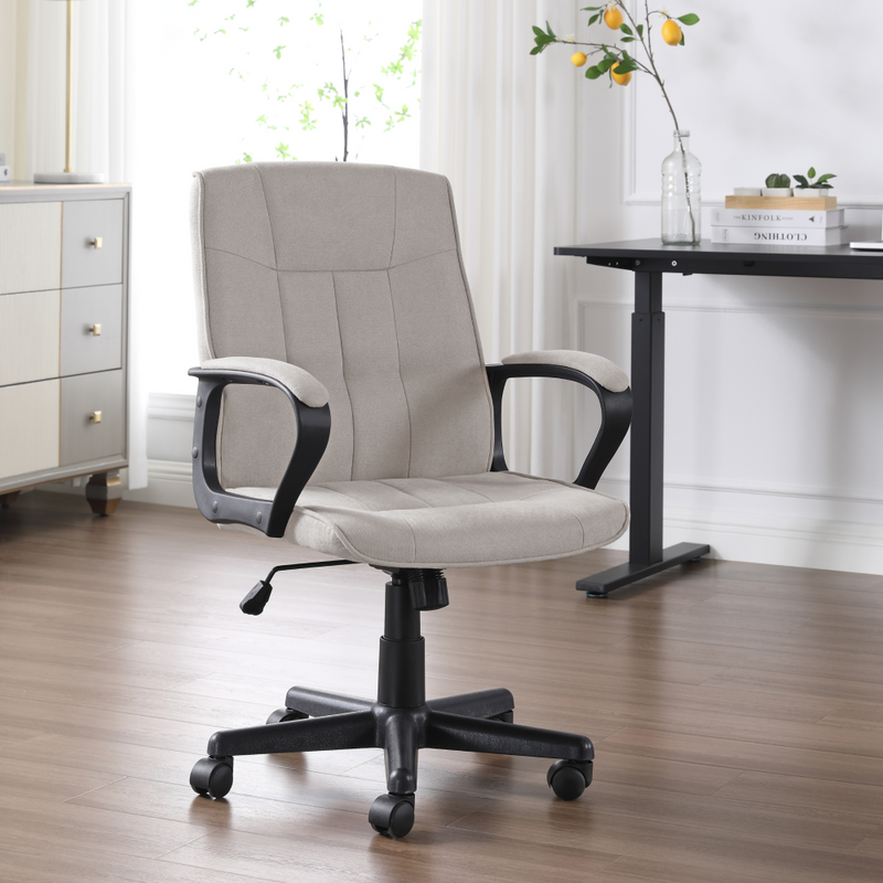 Irodai szék, világosszürke/fekete, LANDIS