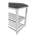 Lóca cipőtartóval, szürke/fehér, LANGELLA NEW