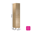 Élelmiszer szekrény polcokkal, artisan tölgy, univerzális, LANGEN D40SP