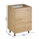 Alsó szekrény, artisan tölgy, univerzális, LANGEN D60