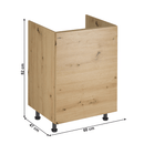 Mosogató szekrény, artisan tölgy, univerzális, LANGEN D60Z