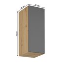 Felső szekrény, artisan tölgy/szürke matt, univerzális, LANGEN G30