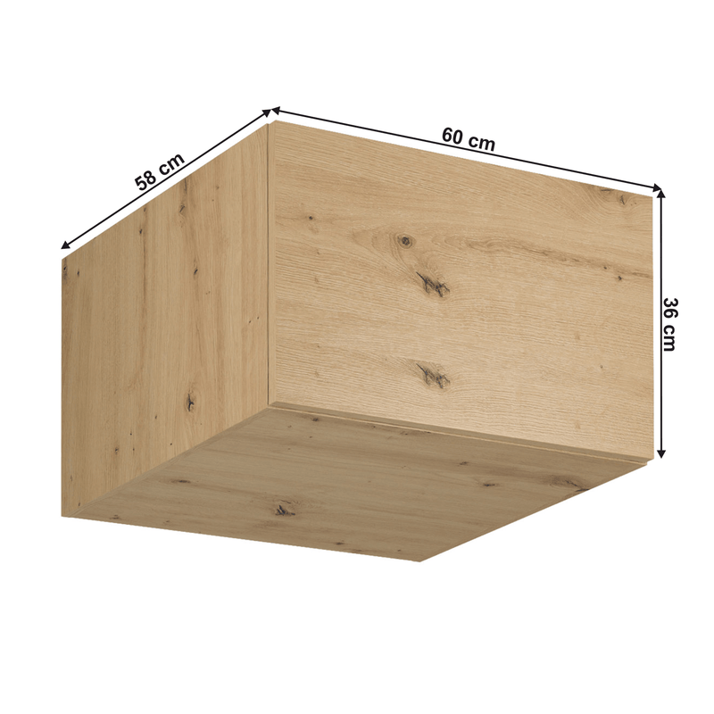 Felső szekrény, artisan tölgy, LANGEN N60