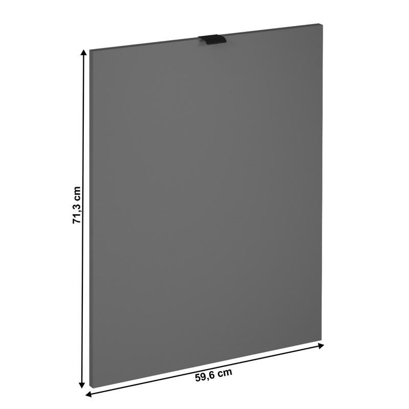 Mosogatógép ajtaja, szürke matt, 59,6x71,3 cm, LANGEN