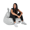 Babzsák, fehér/szürke, LAPIN