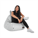 Babzsák, fehér/szürke, LAPIN