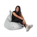 Babzsák, fehér/szürke, LAPIN