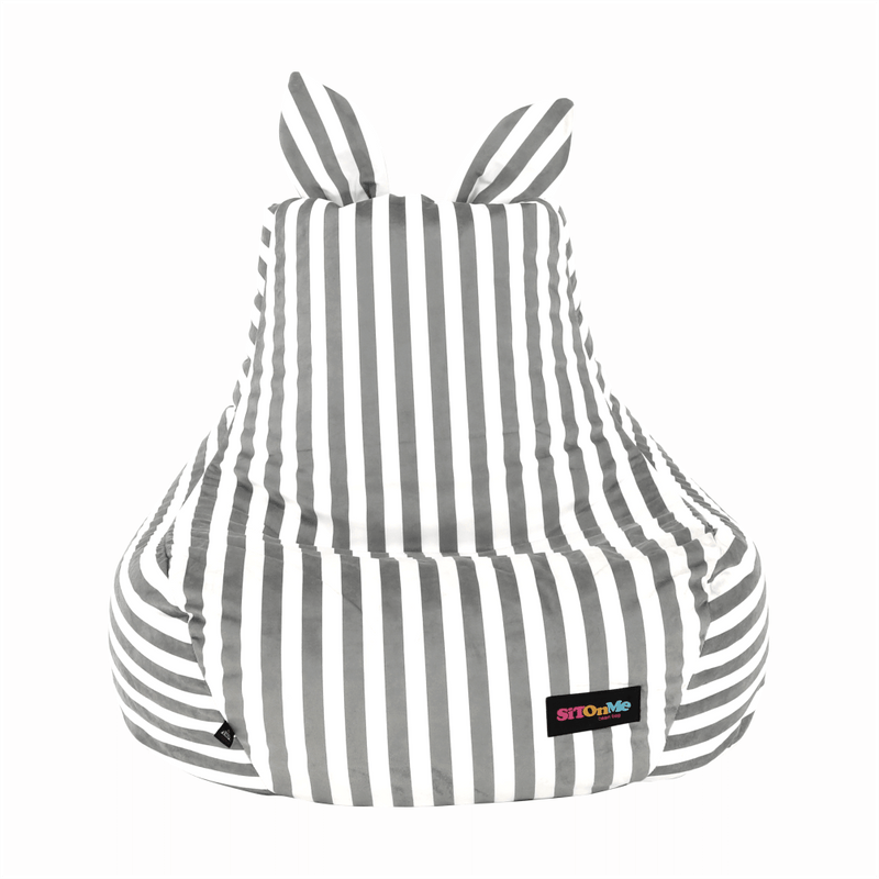 Babzsák, fehér/szürke, LAPIN