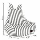 Babzsák, fehér/szürke, LAPIN